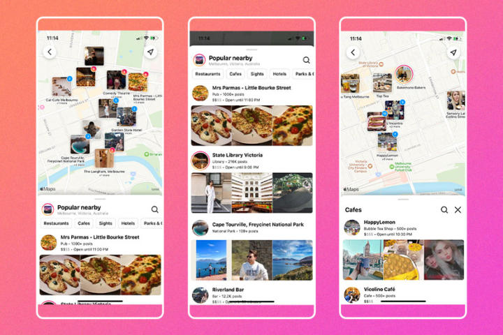Instagram new shop local maps feature